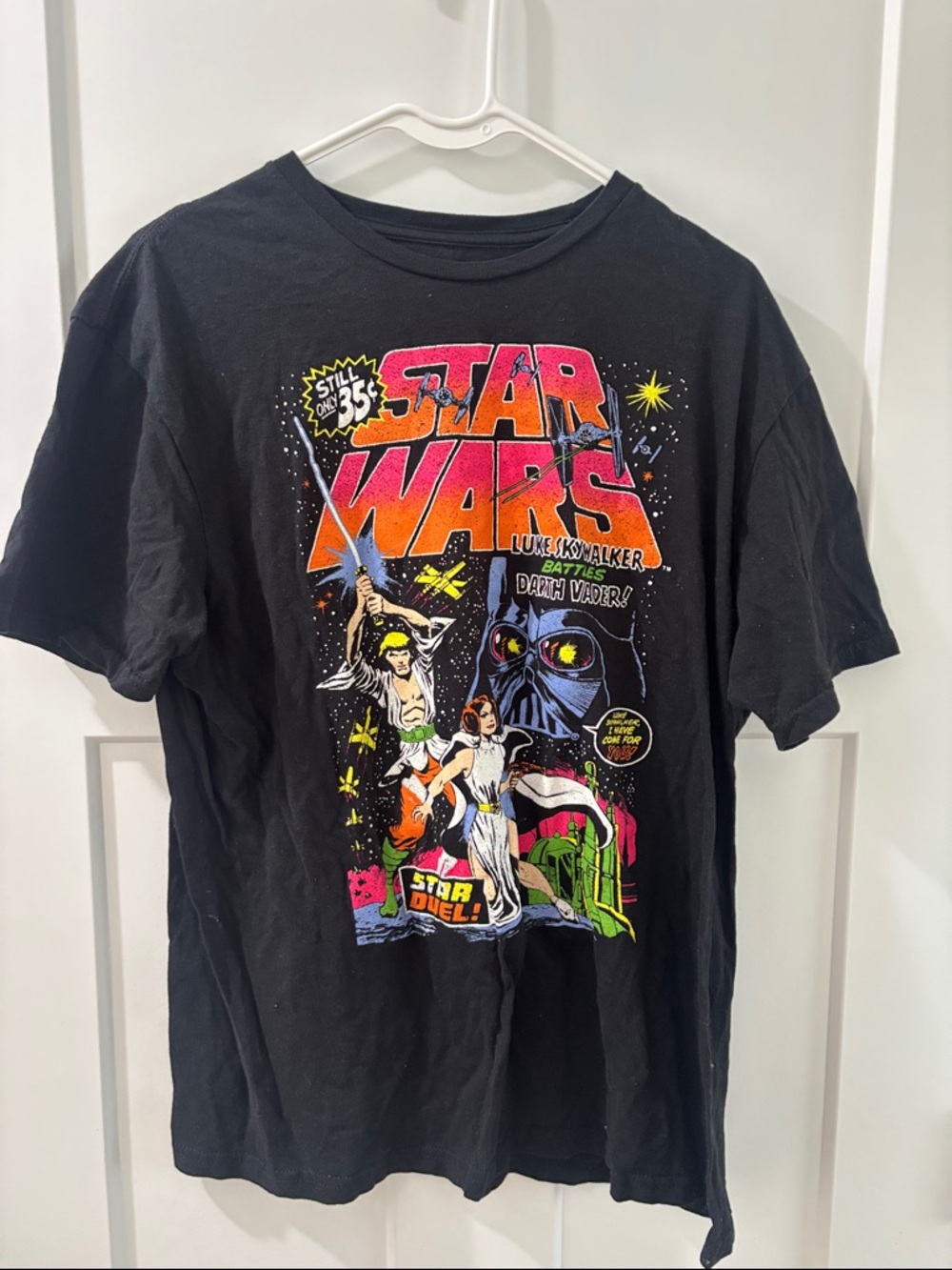 Star Wars Graphic Tee - Black with Multicolor Retro Print